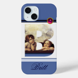 title_seo2 RENAISSANCE ANGEL B LETRA Winged Cherub Monograma
