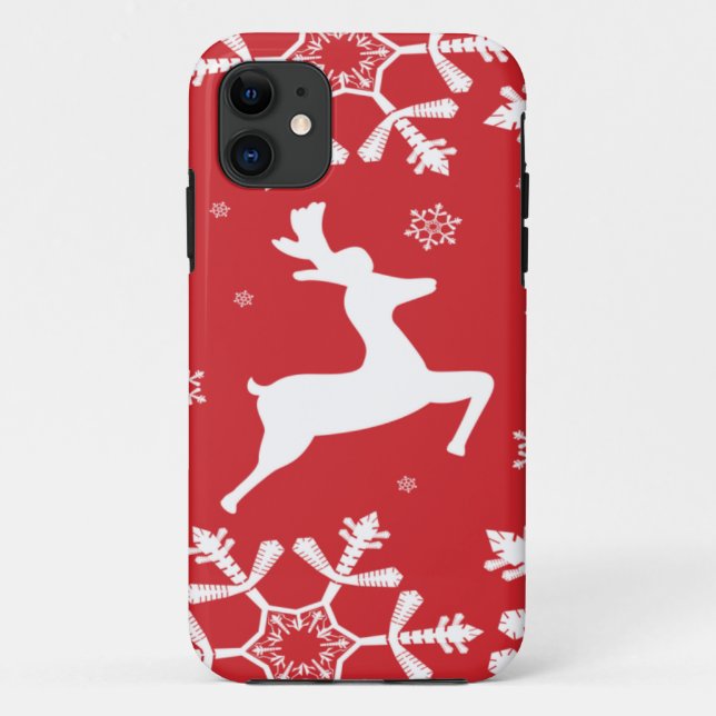 Funda De Case-Mate Para iPhone Reno del navidad (Reverso)