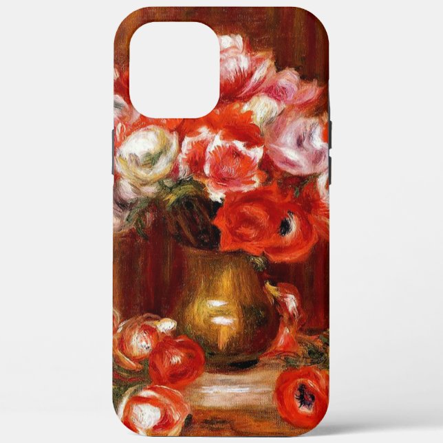Funda De Case-Mate Para iPhone Renoir - Anemones, pintura famosa, (Reverso )