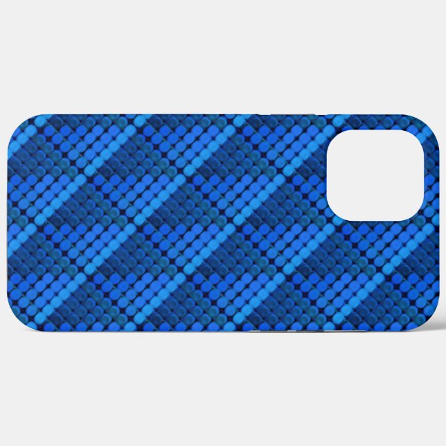 Funda De Case-Mate Para iPhone Repetición de los círculos azules reales formando  (Reverso (Horizontal))