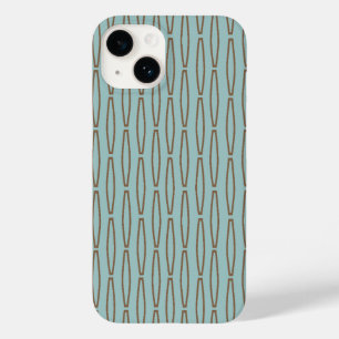 Funda Para iPhone 14 De Case-Mate Repetición geométrica de azul pálido