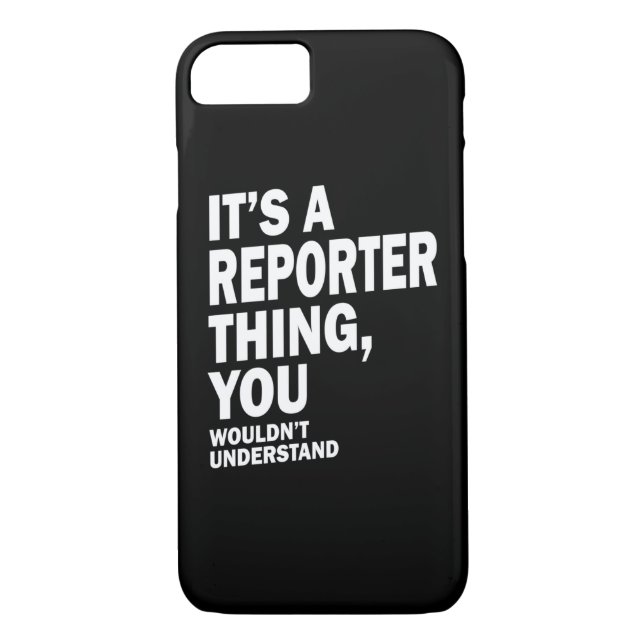 Funda De Case-Mate Para iPhone Reportero Job Title Tee Gift Mens Mujeres (Reverso)