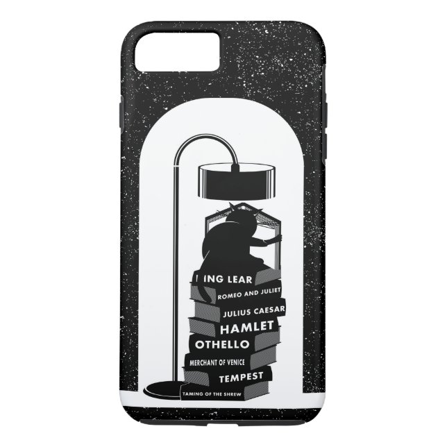 Funda De Case-Mate Para iPhone Reproducción de Shakespeare para gatos negros (Reverso)