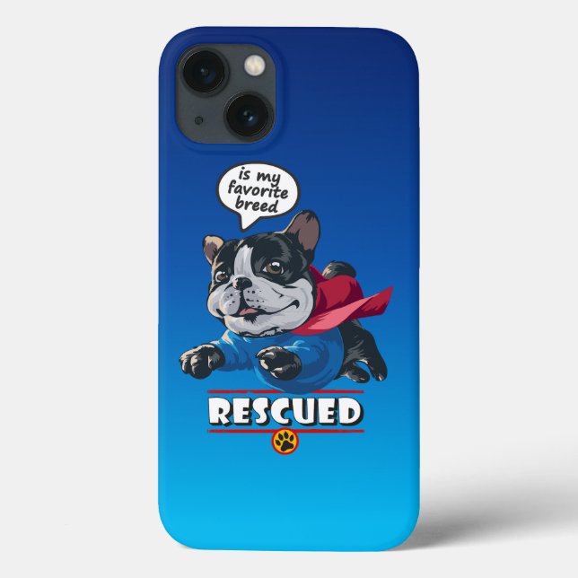 Funda De Case-Mate Para iPhone Rescatado es mi raza favorita (Reverso)