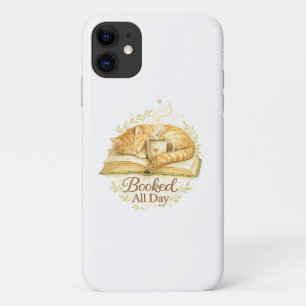 Funda Para iPhone 11 Reservado Todo el Día Gato Acogedor Leyendo Acua