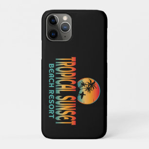 FUNDA PARA iPhone 11 PRO RESORT DE PLAYA CON PUESTAS DE SOL TROPICALES VERA
