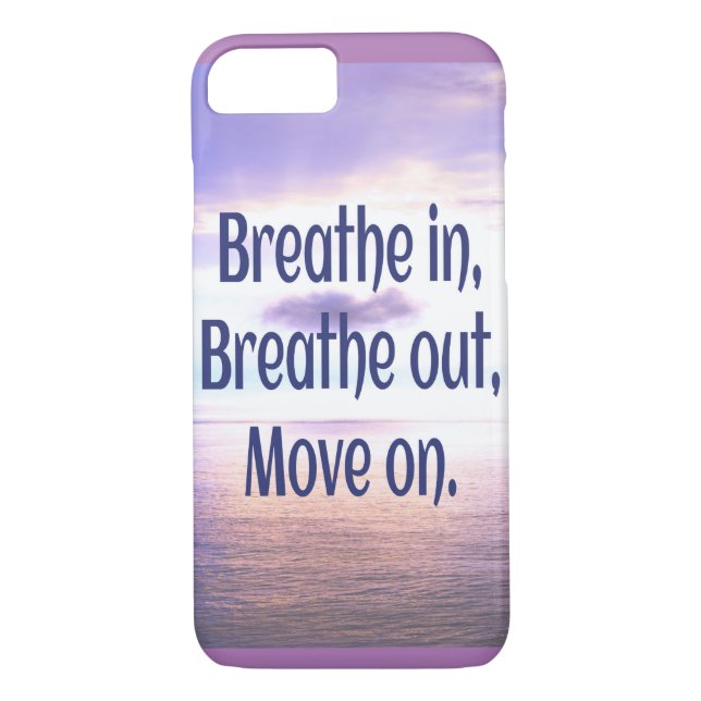 Funda De Case-Mate Para iPhone Respira, respira, sigue, motiva (Reverso)
