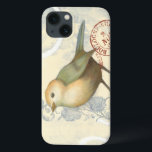 Funda Para iPhone 13 Resplandor amarillo y verde sobre fondo vintage<br><div class="desc">Esta imagen inspirada en un boceto es perfecta para su colección de aves. Es sencillo y hermoso añadir a cualquier producto y gustará a cualquier amante del arte vintage. Elija esta huella de arte hoy.</div>