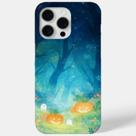 Funda Para iPhone 15 Pro Max Resplandor de Calabaza y Risas Fantasmales