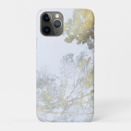 Funda Para iPhone 11 Pro Resplandor Dorado de Hoja Ancha