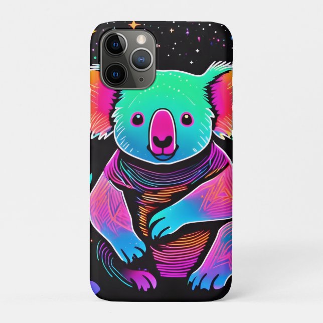 Funda De Case-Mate Para iPhone Resplandor en el oscuro Koala (Reverso)