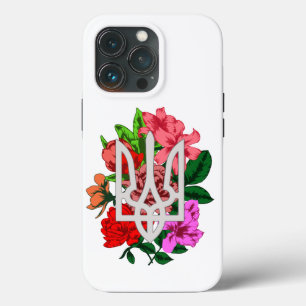 Funda Para iPhone 13 Pro Resto botánico y tridente ucraniano tryzub