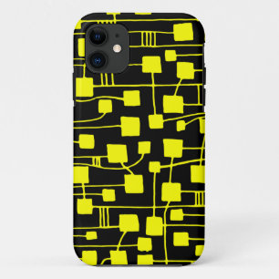Funda Para iPhone 11 Resumen 111211 - Amarillo sobre negro