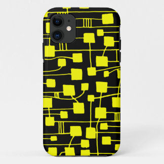 Funda Para iPhone 11 Resumen 111211 - Amarillo sobre negro