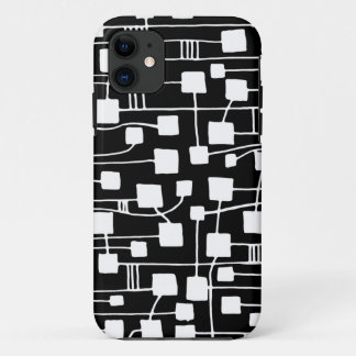 Funda Para iPhone 11 Resumen 111211 - Blanco sobre negro