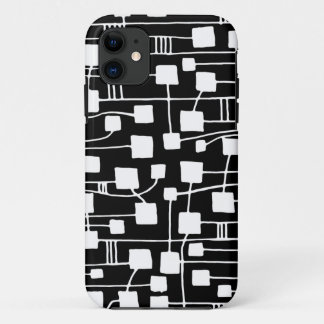 Funda Para iPhone 11 Resumen 111211 - Blanco sobre negro