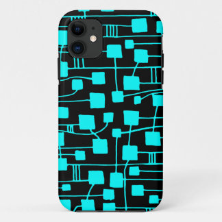 Funda Para iPhone 11 Resumen 111211 - cian en negro