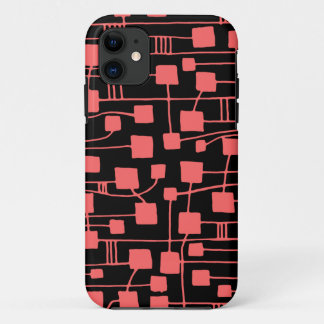 Funda Para iPhone 11 Resumen 111211 - Rosa tropical en negro