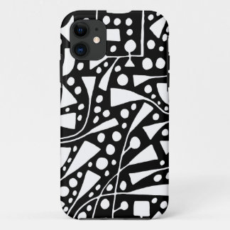 Funda Para iPhone 11 Resumen 12012 Blanco sobre negro