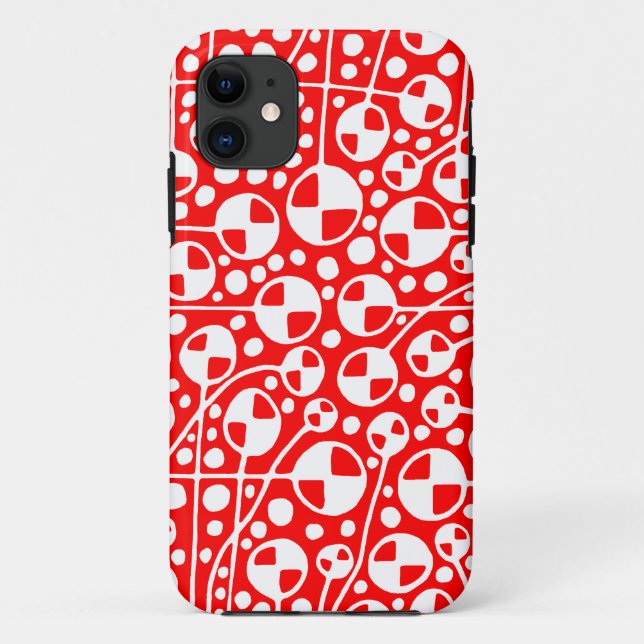 Funda De Case-Mate Para iPhone Resumen 130112 v5 Blanco sobre rojo (Reverso)