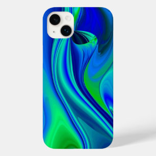 Funda Para iPhone 14 Plus De Case-Mate Resumen 3D en azul verde púrpura