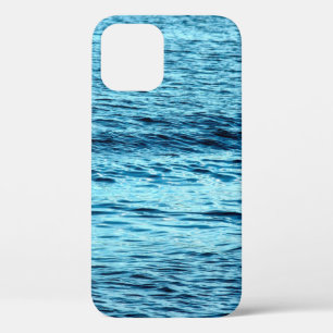 Funda Para iPhone 12 Resumen abstracto de la ola de agua azul, acua,