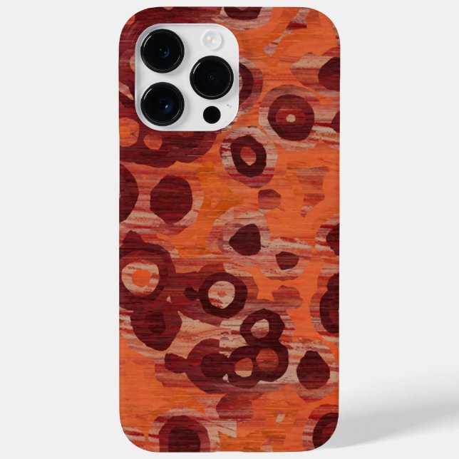 Funda De Case-Mate Para iPhone resumen abstracto rojo y naranja (Reverso)