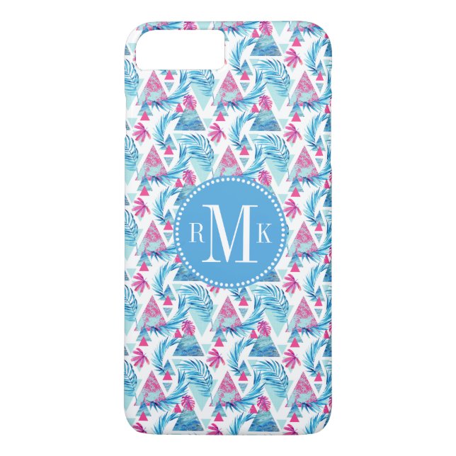 Funda De Case-Mate Para iPhone Resumen acuarela Patrón de hoja tropical (Reverso)