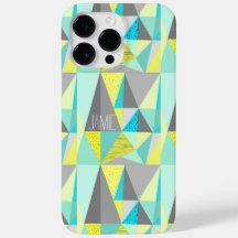 Resumen Aqua Yellow Gray Geometric Personalizado