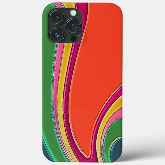 Funda De Case-Mate Para iPhone Resumen Arcoiris Naranja de la respiración moderna (Reverso )