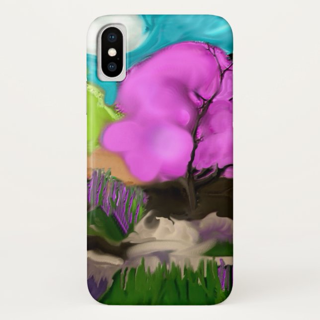 Funda De Case-Mate Para iPhone Resumen Art Cotton Candy Trees (Reverso)