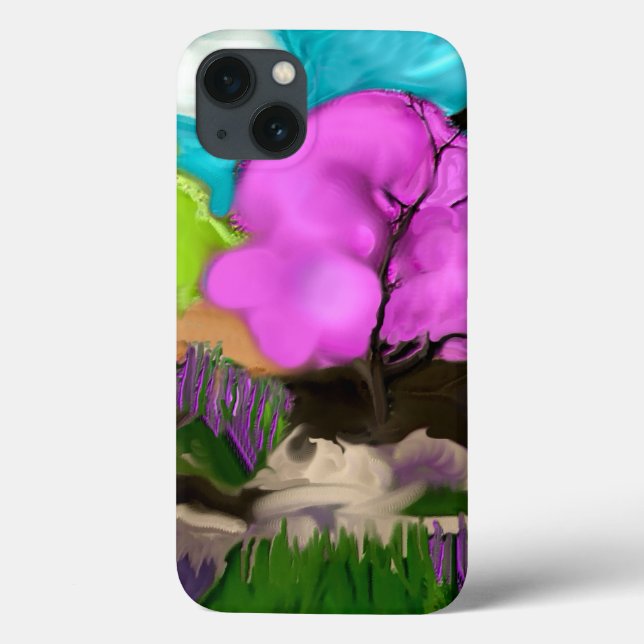 Funda De Case-Mate Para iPhone Resumen Art Cotton Candy Trees (Reverso)
