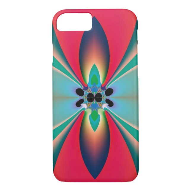Funda De Case-Mate Para iPhone Resumen Art Funky Flower (Reverso)
