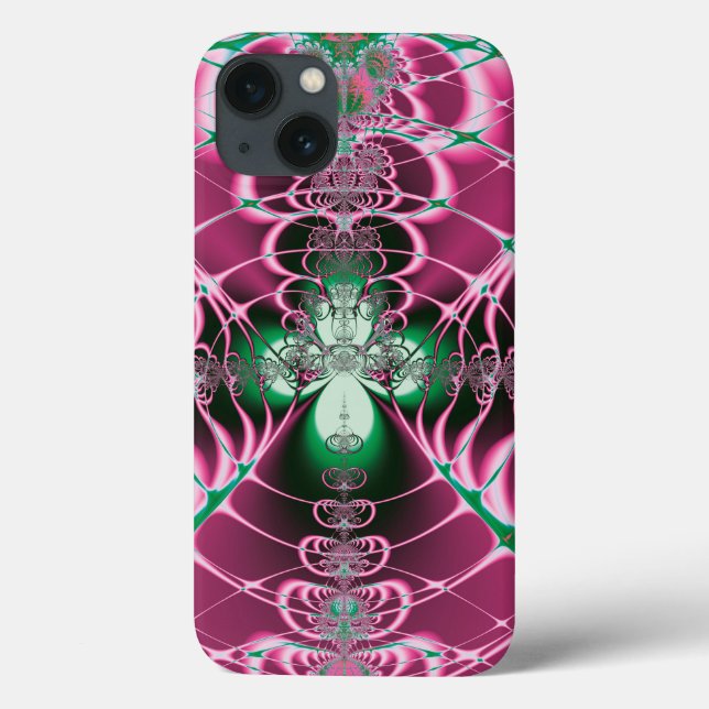 Funda De Case-Mate Para iPhone Resumen Art Red Flower (Reverso)