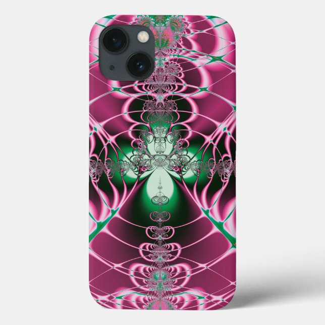 Funda De Case-Mate Para iPhone Resumen Art Red Flower (Reverso)