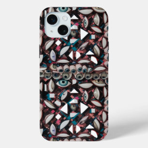 Funda Para iPhone 15 Mini Resumen Arte geométrico ocular - Apple surrealista