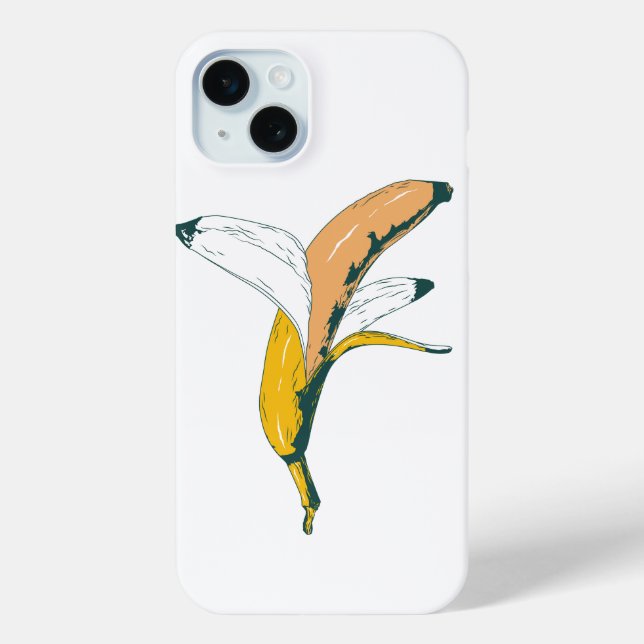 Funda De Case-Mate Para iPhone Resumen Arte pop artístico de diseño de plátano (Reverso )