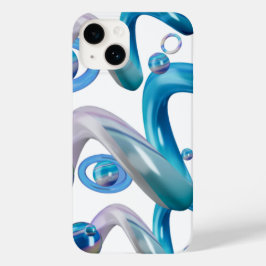 Funda Para iPhone 14 De Case-Mate Resumen azul diseña a los amantes de los móviles