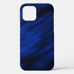 Funda Para iPhone 12 Pro Resumen azul y negro real Zazzle_Growshop.