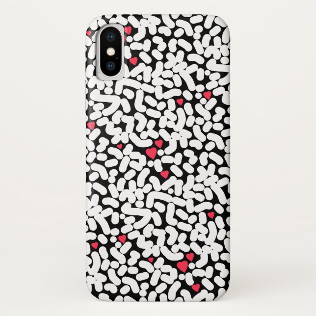 Funda De Case-Mate Para iPhone Resumen blanco negro (Reverso)