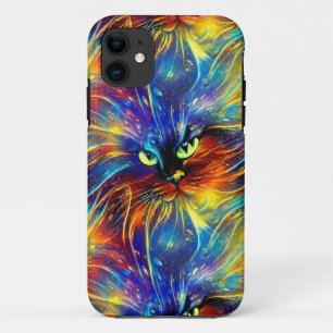 Funda Para iPhone 11 Resumen Cohesivo Exquisito Gato Enciende Sin Perju