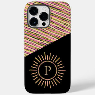 Funda Para iPhone 14 Pro Max De Case-Mate Resumen Colorido Monograma moderno Oro amarillo ro