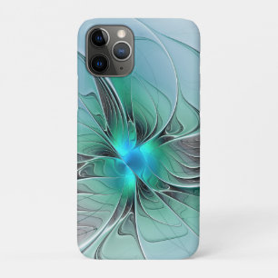 Funda Para iPhone 11 Pro Resumen Con Arte Fractal Azul Y Moderno