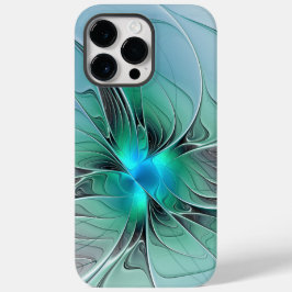 Funda Para iPhone 14 Pro Max De Case-Mate Resumen Con Arte Fractal Azul Y Moderno