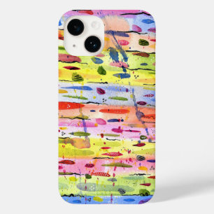 Funda Para iPhone 14 De Case-Mate Resumen de acuarela de líneas coloridas