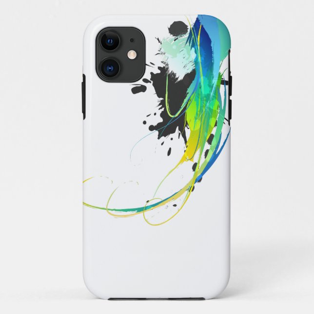 Funda De Case-Mate Para iPhone Resumen de aguas frías Paint Splatts (Reverso)