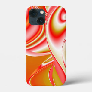 Funda Para iPhone 13 Mini Resumen de amor y oro en 3D Rainbowart