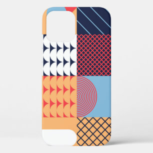 Funda Para iPhone 12 Resumen de arte cuadrado: diseño geométrico.