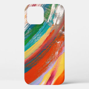 Funda Para iPhone 12 Resumen de arte fondo de pincel de pintura de acei