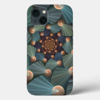 Resumen de arte fractal con pizarra marrón profund